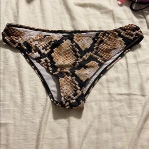 Snake print bikini bottoms